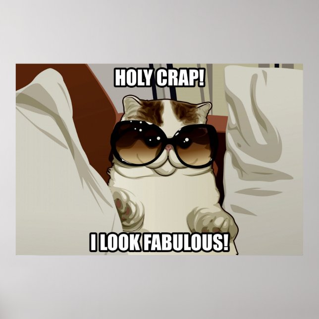 Fabulous Glasses Cat Poster (pt. 2) (Front)