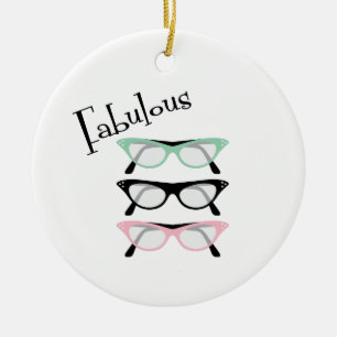 Fabulous Glasses Ceramic Tree Decoration
