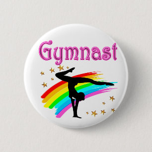 FABULOUS GYMNAST 6 CM ROUND BADGE