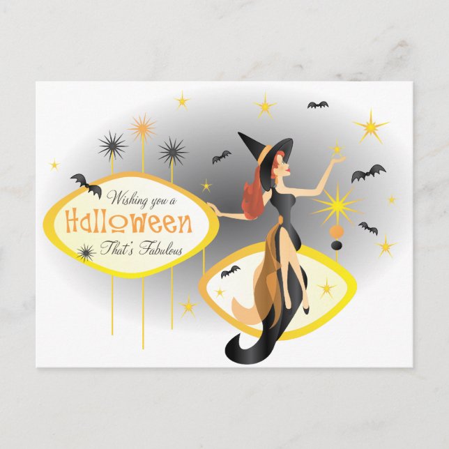 Fabulous Halloween Holiday Postcard (Front)