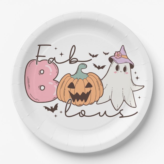 Fabulous Halloween Paper Plate (Front)