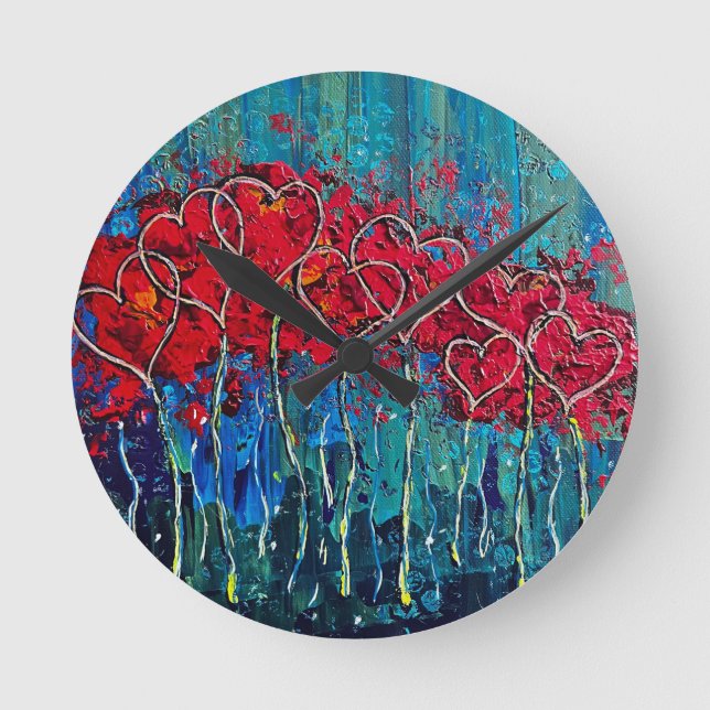 Fabulous Hearts Wall Clock (Front)