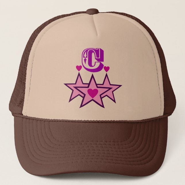 ╚»★Fabulous Initial C Stylish Trucker Hat★«╝ Hat (Front)