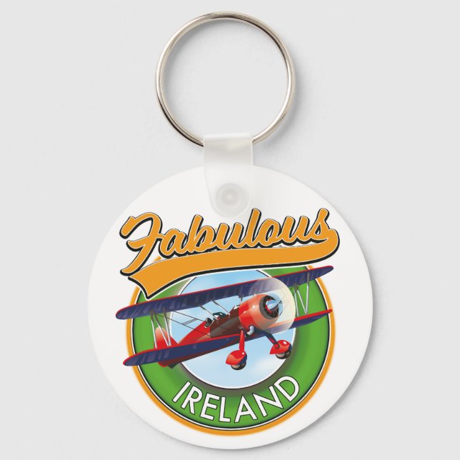 fabulous Ireland travel patch. Keychain Classic Ro (Front)