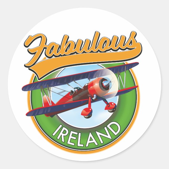 fabulous Ireland travel patch. Keychain Classic Round Sticker (Front)