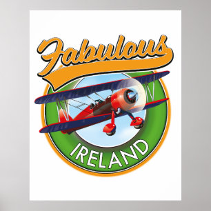 fabulous Ireland travel patch. Poster