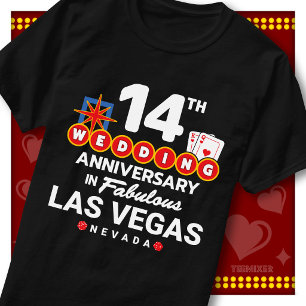 Fabulous Las Vegas 14th Anniversary Wedding Couple T-Shirt