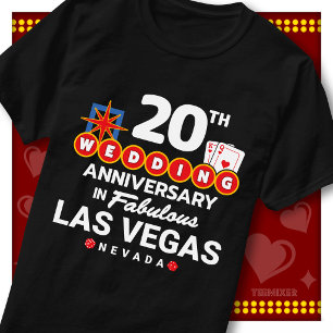 Fabulous Las Vegas 20th Anniversary Wedding Couple T-Shirt