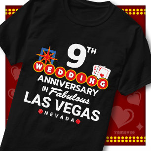 Fabulous Las Vegas 9th Anniversary Wedding Couple T-Shirt