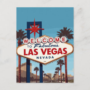 Fabulous Las Vegas Nevada Retro Postcard