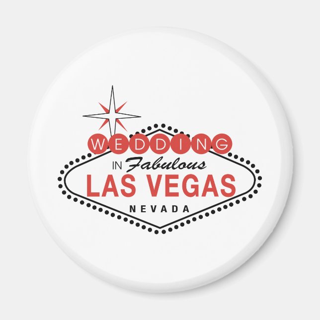 Fabulous Las Vegas Wedding Template Customisable Magnet (Front)