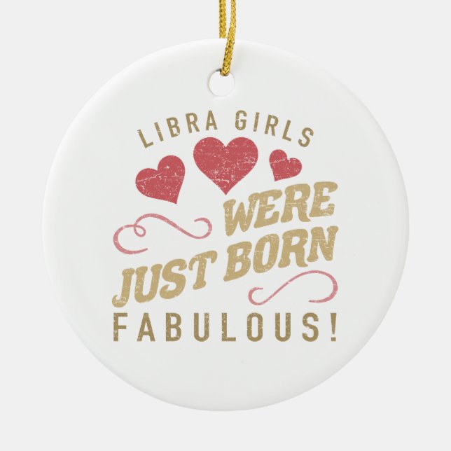 Fabulous Libra For Women Ceramic Tree Decoration (Front)
