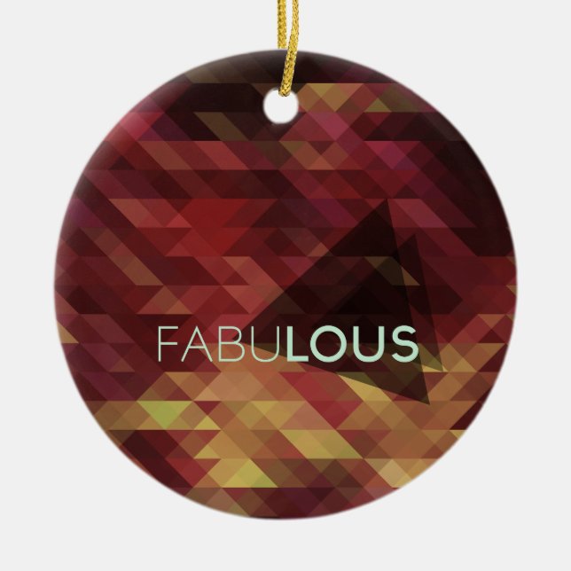 Fabulous luscious background pattern ceramic tree decoration (Front)