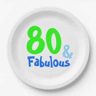Fabulous Neon Birthday Paper Plate
