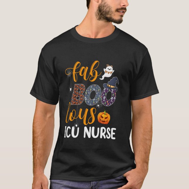 Fabulous Nurse Costume Faboolous ICU Nurse Hallowe T-Shirt (Front)
