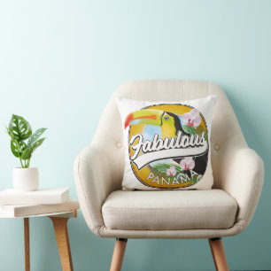 Fabulous Panama retro logo Cushion