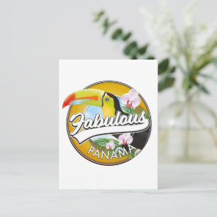 Fabulous Panama retro logo Postcard