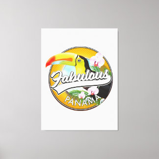 Fabulous Panama retro logo Postcard Poster Canvas Print