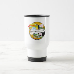 Fabulous Panama retro logo Postcard Poster Canvas  Travel Mug