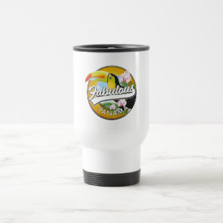 Fabulous Panama retro logo Postcard Poster Canvas  Travel Mug