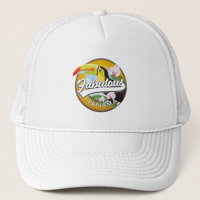 Fabulous Panama retro logo Trucker Hat (Front)