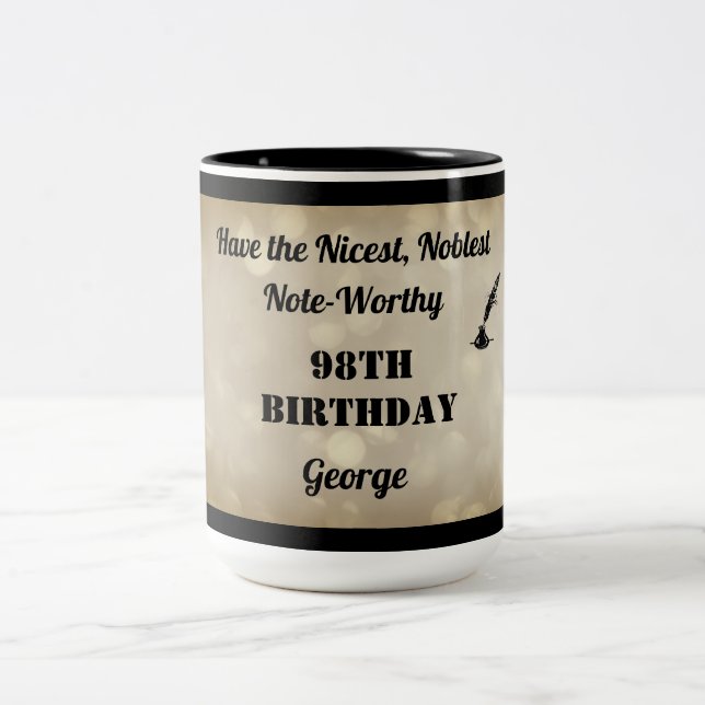 Fabulous Personalised 98th Birthday Mug (Center)