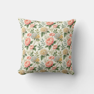 Fabulous Pink and White Flowers Cushion