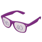 Fabulous Purple Fab 40 40th birthday Retro Sunglasses (Angled)