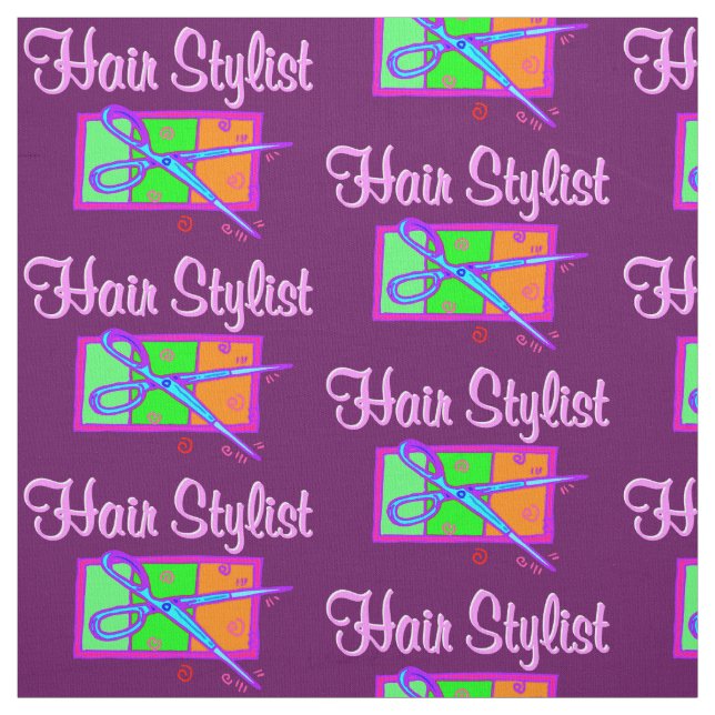 FABULOUS PURPLE HAIR STYLIST FABRIC (Swatch)