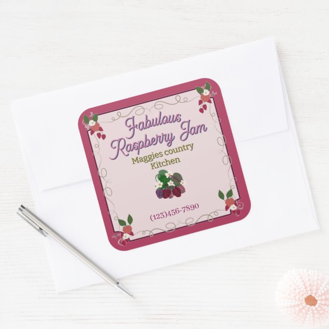 fabulous raspberry  jam LABEL (Envelope)