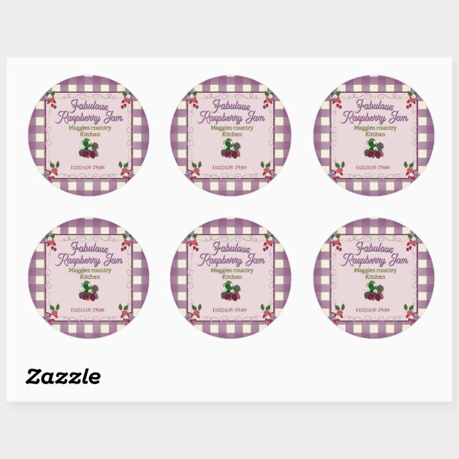 fabulous raspberry  jam LABEL (Sheet)