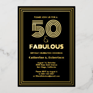 Fabulous Retro Art Deco 50th Birthday Luxury