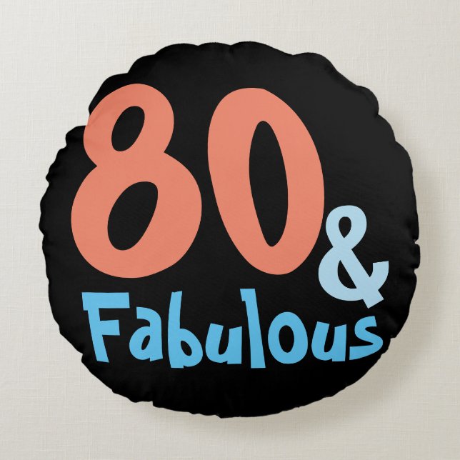 Fabulous Retro Birthday Round Cushion (Front)