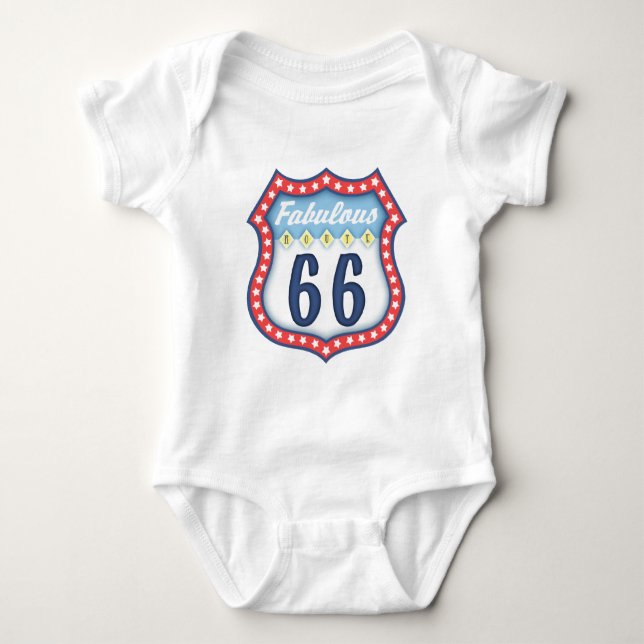 Fabulous Route 66 Baby Bodysuit (Front)