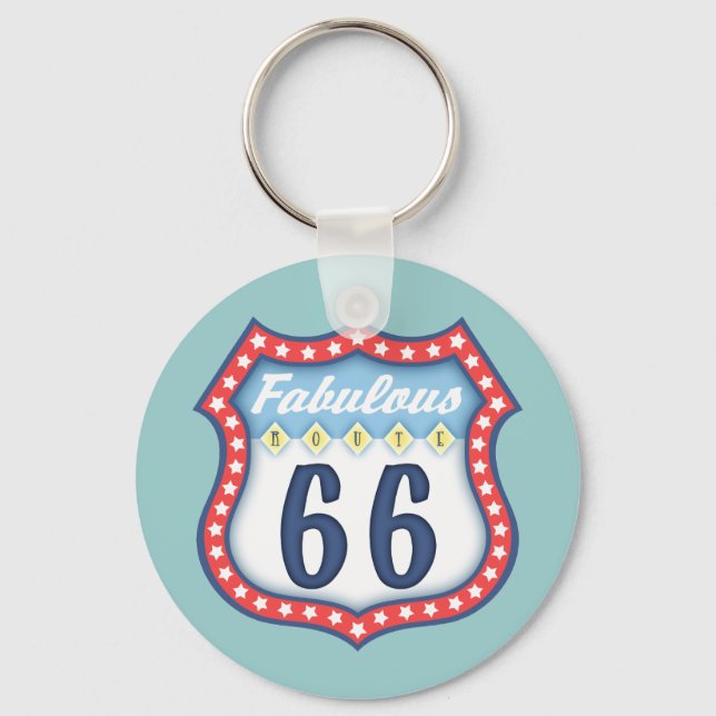 Fabulous Route 66 Key Ring (Front)
