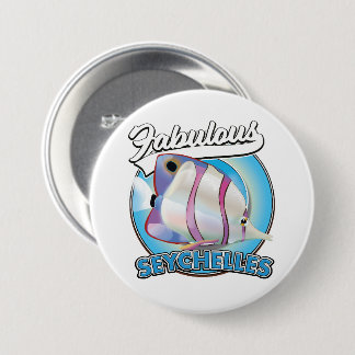 Fabulous Seychelles retro logo 7.5 Cm Round Badge