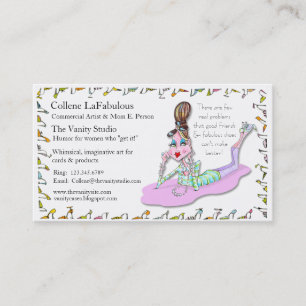 fabulous shoe themed biz' car business card