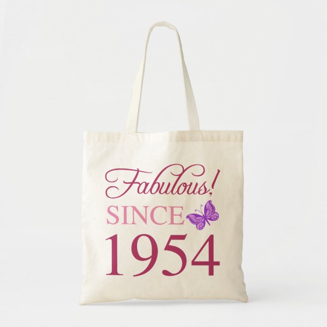 Fabulous Since 1954 70th Birthday Tote Bag (Front)