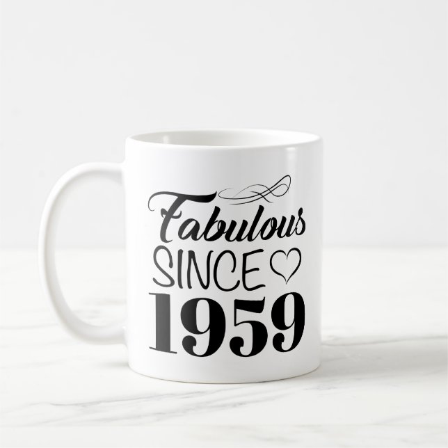 Fabulous Since 1959 60th Birthday Coffee Mug (Left)