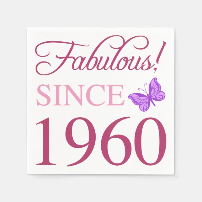 Fabulous Since 1960 Napkin (Front)