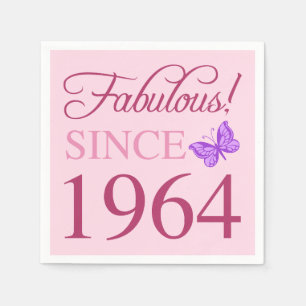 Fabulous Since 1964 60th Birthday Napkin