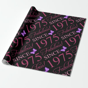 Fabulous Since 1975 50th Birthday Wrapping Paper