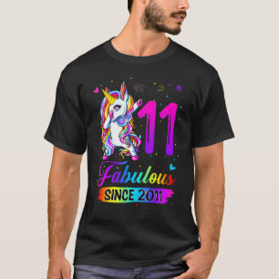 Fabulous Since 2011 Kids 11th Birthday 11 Years Ol T-Shirt