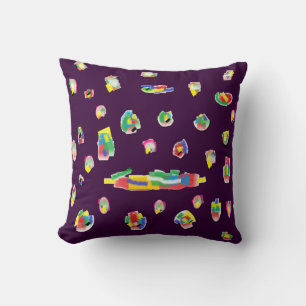 Fabulous smart quality purple and pink art design cushion