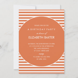 Fabulous Stripes General Party Invitation (Blue)