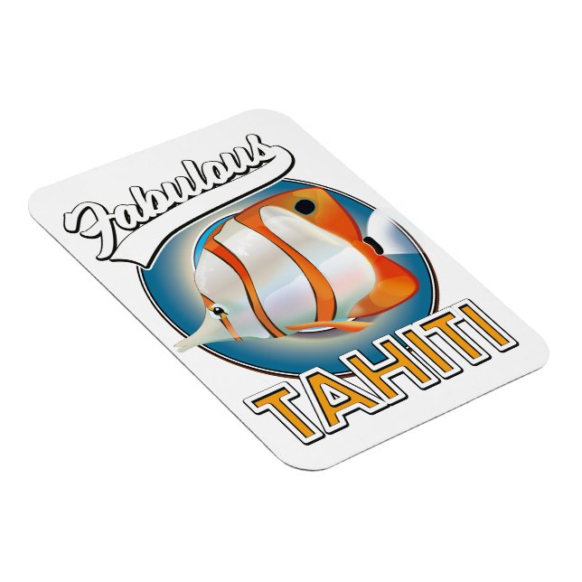 fabulous Tahiti retro logo Magnet (Right Side)