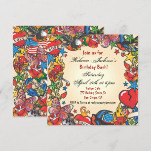 Fabulous Tattoo Party Invitation