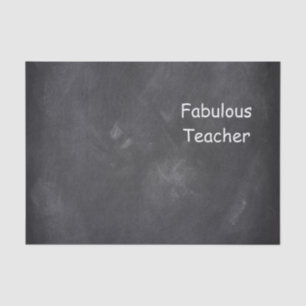 Fabulous Teacher Chalkboard Design Gift Idea Tissue Paper