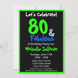 Fabulous Tropical Birthday Party Invitation