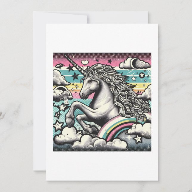 fabulous unicorn invitation (Front)
